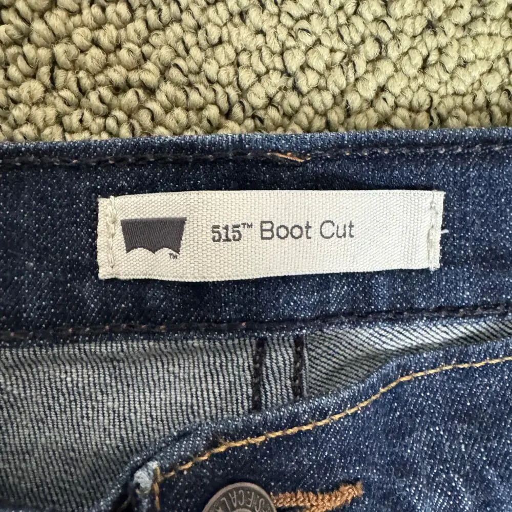 Levis 515 Bootcut Dark Wash Denim Blue Jeans US Womens 16 Plus - Picture 4 of 7